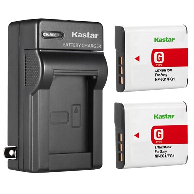 Wall Charger & 2 battery for DSC-H3 H7 H9 H10 H20 H50 H55 H70 H90 HX5 HX5V
