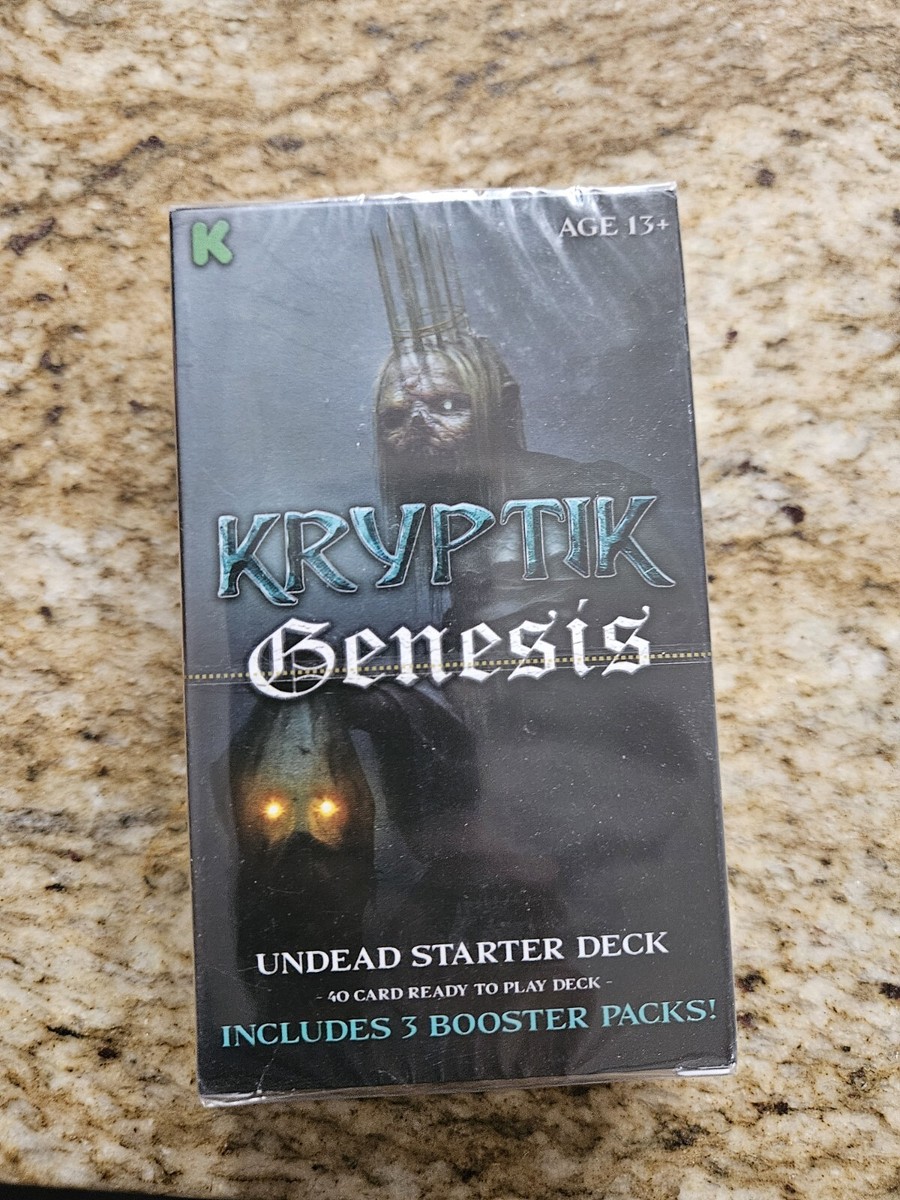 NEW Kryptik Genesis TCG KICKSTARTER UNDEAD Starter Deck with 3 BOOSTER PACKS