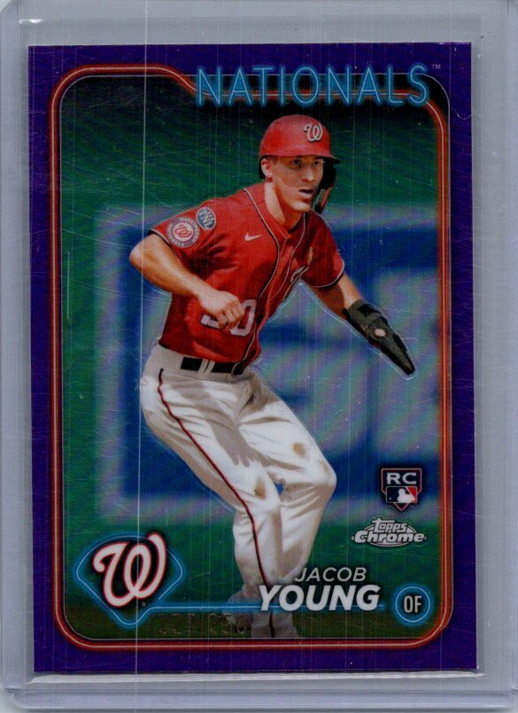 2024 Topps Chrome #264 Jacob Young Purple Refractors #/250