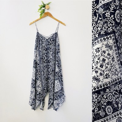 Design Lab NWT Navy White Shift Bandana Resort Summer Dress Size Small