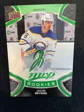 21-22 UD MVP Hockey Rookie Green Script SP 224 Jacob Bryson