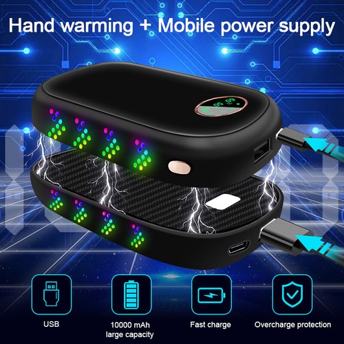 2 Pack Hand Warmers Rechargeable Portable Electric Hand Warmers Reusable USB 2 - Picture 2 of 10