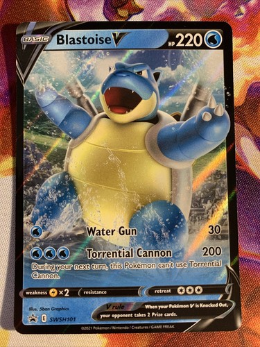 Pokémon TCG: Blastoise V - SWORD & SHIELD PROMO - SWSH101 (BLACK STAR PROMO)