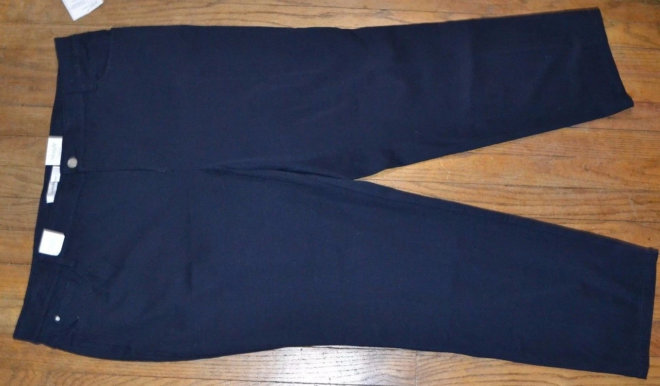 Croft & Barrow Secretly Slimming Straight Leg Supreme Stretch Navy Casual Pants