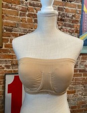 Rhonda Shear Nude Underwire Removable Pads Strapless Bandeau Bra New