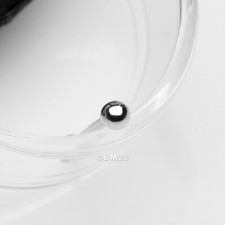 14 Karat White Gold Solid Ball Top Nose Stud Ring