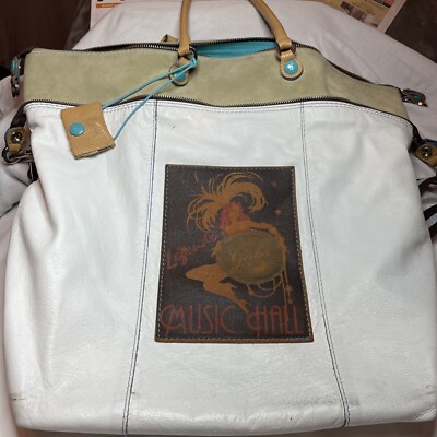 Rare Gabs Eva Music Hall White Leather Bag Excellent Condition