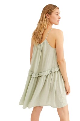 Free People Beach Rosaline Tunic Mini Dress in Sage, X-Small - MSRP $98 |  eBay