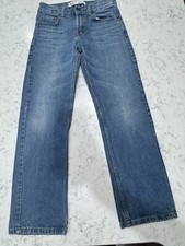 NWT Levi's Jeans Boys 505 Regular Fit / Straight Leg Sz 12R 26 x 26 dark blue BH