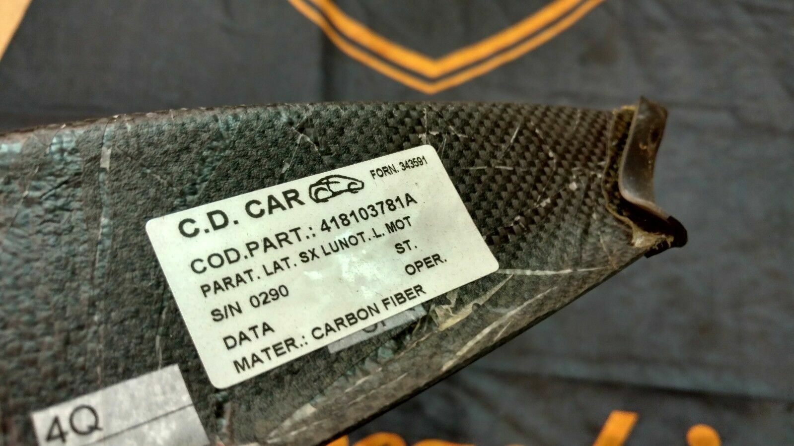 LAMBORGHINI MURCIELAGO LP640 REAR LEFT CARBON ENGINE BAY COVER OEM 418103781A