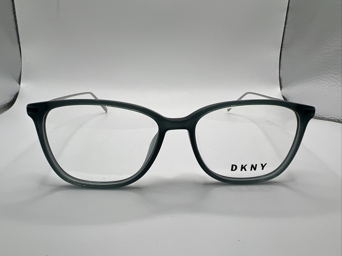 DKNY DK7001 319 Crystal Teal Chrome Cat Eye Eyeglasses Frame w/ Case 53-16-135 DKNY DK7001 319 Crystal Teal Chrome Cat Eye Eyeglasses Frame  main image 2