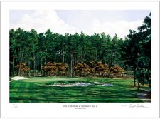 Pinehurst NO. 2 - 17th Hole Signed Number Limited Edition Litho Unframed