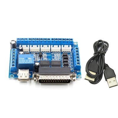 5 Axis CNC Interface Adapter Breakout Board For Mach3 Stepper Motor Driver Part