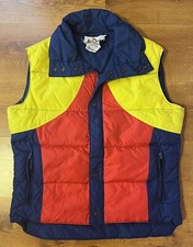 Vintage Puffer Vest Ski Daddle Colorful Outerwear Medium