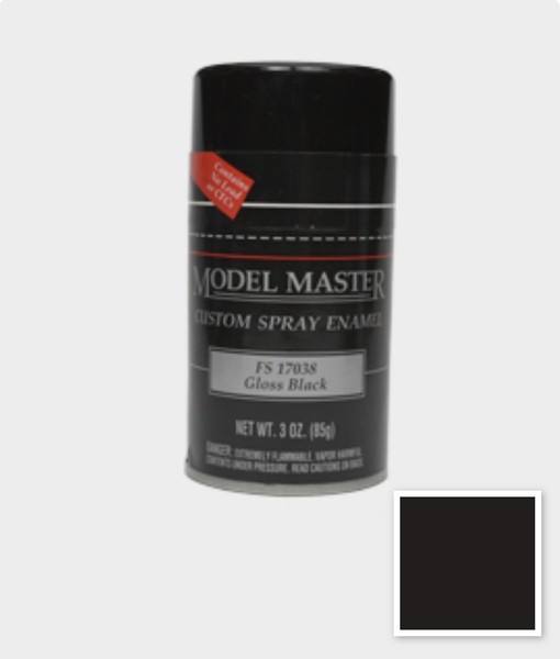 Testors Gloss Black 3oz Enamel Spray Fs17038 1947 for sale online eBay