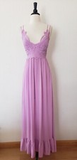 Free People Adella Dress Dupe Size Medium Purple Slip Smocked Bridal Wedding