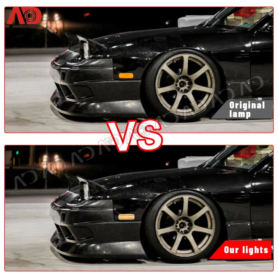 2x Para 1993 1994 1995 1996 1997 Nissan Altima Luz Delantera Lateral Marcador Lámpara Ámbar Foto 4 de 4