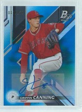 GRIFFIN CANNING 2019 BOWMAN PLATINUM AUTO PROSPECT BLUE #D 37/150