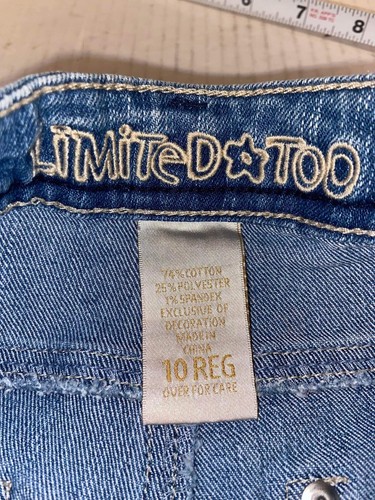 Vintage 90s Limited Too Justice Girls 10R Jeans Paint Splatter Y2K - Picture 10 of 11