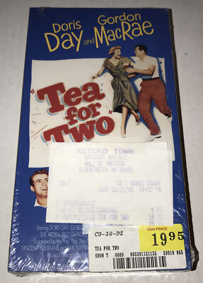 Tea For Two VHS Doris Day Gordon MacRae Video Movie RECORD TOWN RECEIPT $ TAG