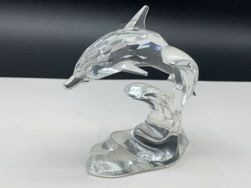 Swarovski Figurine 190365 Dolphin on The Wave 10 Cm. Top