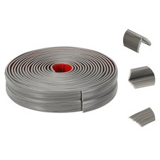 Wall Corner Protector, 0.8 in x 10 ft Peel and Stick Molding Trim, Gray Grain