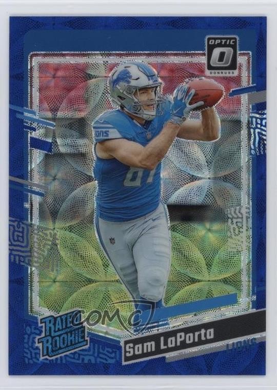 2023 Panini Donruss Optic Rated Blue Scope Prizm Sam LaPorta #237 Rookie RC 15vw