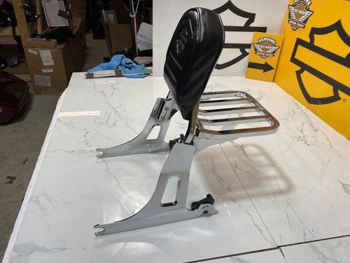 OEM 06-17Harley Dyna Lowrider Street Bob Sissy Bar Passenger Backrest Rack Short - Picture 18 of 21
