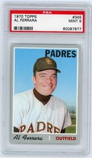 1970 Topps AL FERRARA San Diego Padres #345 PSA 9 MINT Condition! (877)