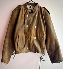 Vintage Women s Distressed Leather Jacket Brown Cropped Moto Jacket Y2K Size M