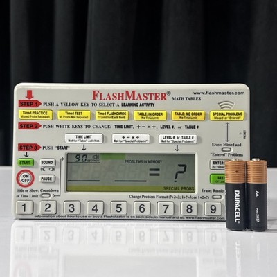 FlashMaster MT1A Math Flash Card Learning Tool Tested + New Batteries