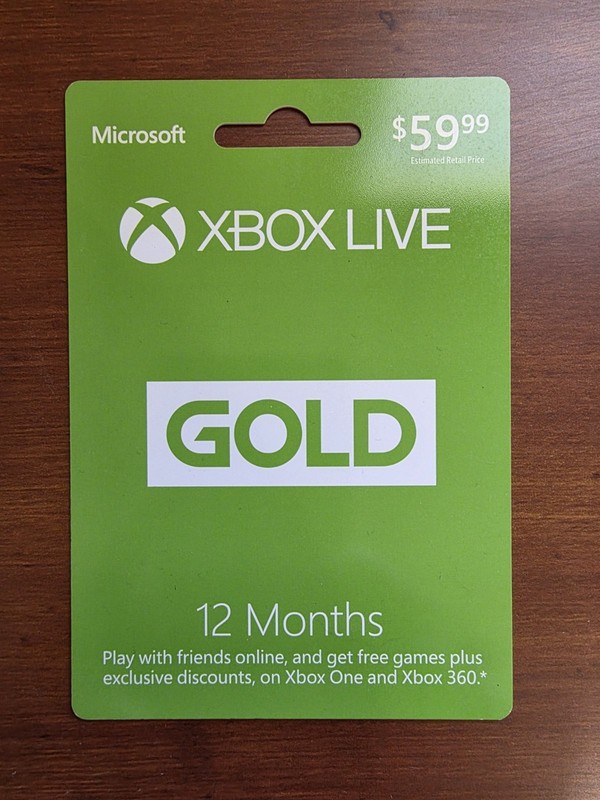 12 Month Xbox Live Gold
