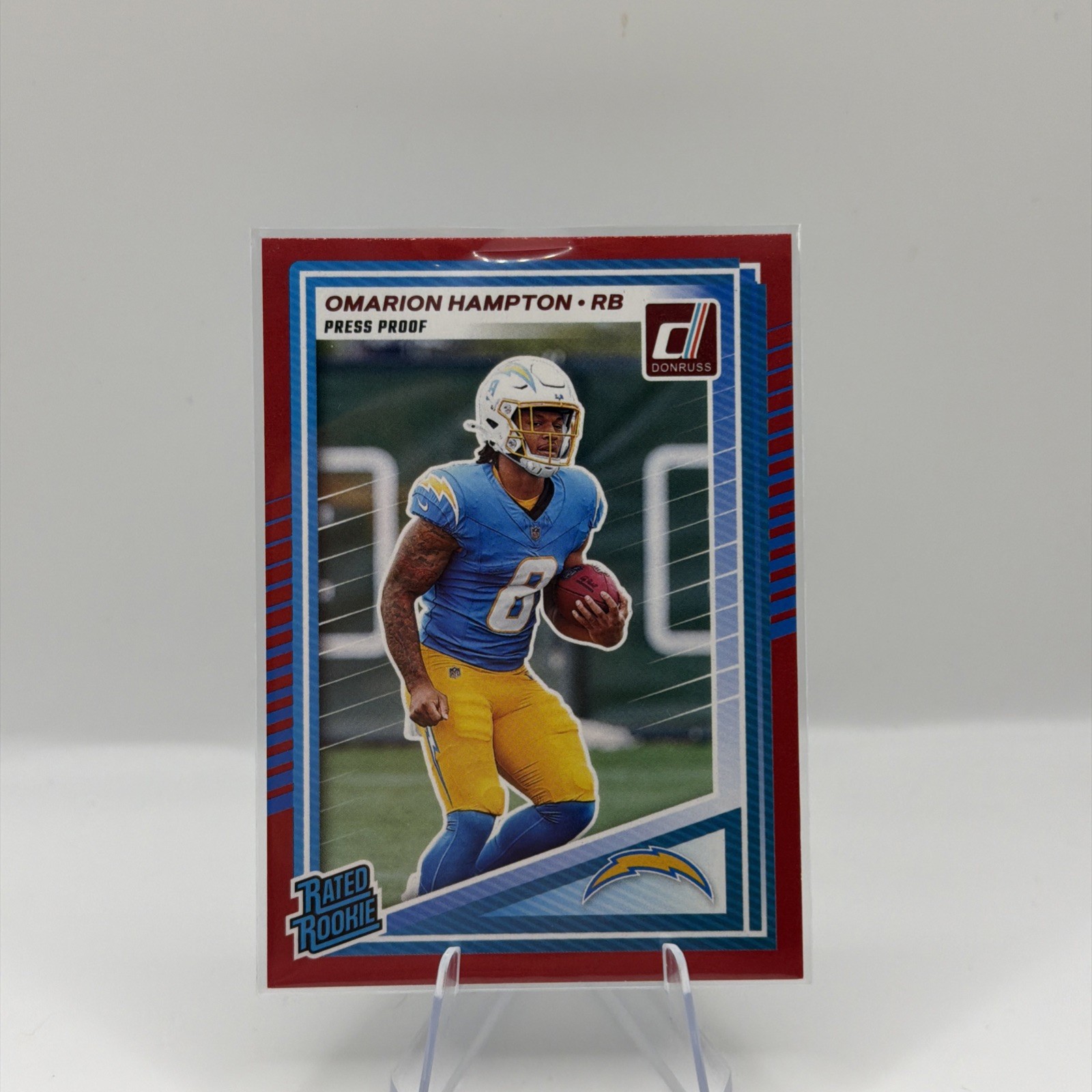 2025 Donruss - Omarion Hampton Rated Rookie Red Press Proof RC #303