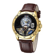 SURVAN WatchDesigner Automatik Mechanische Uhren für Herren Lederarmband