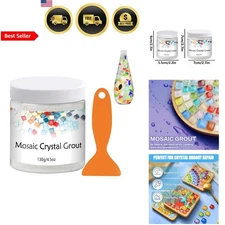 Mosaic Tile Grout Crystal Waterproof DIY Craft Art Supplies 4.5oz