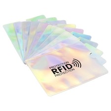 RFID Blocking Passport Sleeves with Pattern Anti-Theft Protector Laser 10Pcs