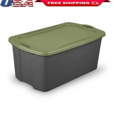 30 Gallon Storage Bin W/ Handles Stackable Plastic Tote Easy Carry Organizer New