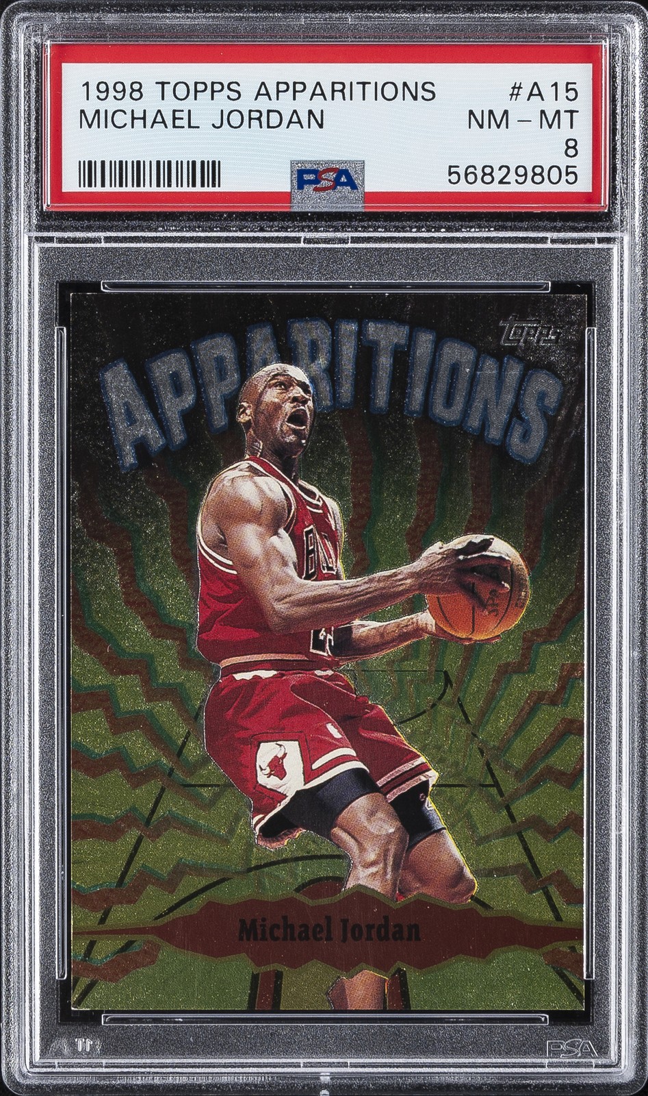 1998 TOPPS APPARITIONS #A15 MICHAEL JORDAN PSA 8
