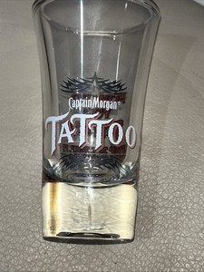 Captain Morgan Tattoo - Shot Glass-“How Do You Tattoo?” “Chill, Pour, Drink”