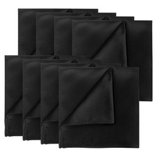 8 PCS 22cm Mens Satin Pocket Squares Solid Color Pocket Handkerchiefs Wedding
