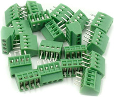 4-Pin 2.54Mm Pitch 150V 6A PCB Mount Screw Terminal Block Connector - 20 Pcs
