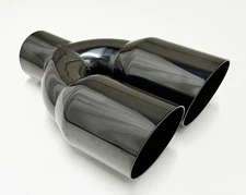 Exhaust Tip 3.00 Inlet Dual 3.50 Outlets 10.00 Long WDSW350010-300-BC-SS Slant B