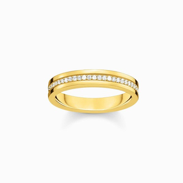 Thomas Sabo TR2117-414-14 Bandring Damen WeißE Steine Silber Vergoldet Gr. 52-image