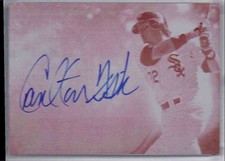 Carlton Fisk 2015 Topps #NOW-CF Tribute Printing Plate Auto 1/1 2
