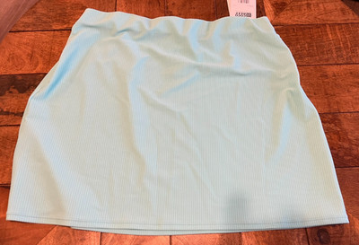 Coco Reef Vista Ribbed Swimwear Cover Up Skirt, 354 Sea Jade Size L