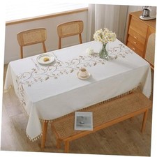 Waterproof Tablecloth Cotton Linen Farmhouse Table Cloths Rectangle Table for