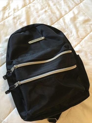 Stone Mountain Microfiber Double Front Zip Mini Dumb Backpack Black