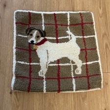 Martha Stewart - Hooked Dog Pillow Cover Jack Russel Terrier - Classic