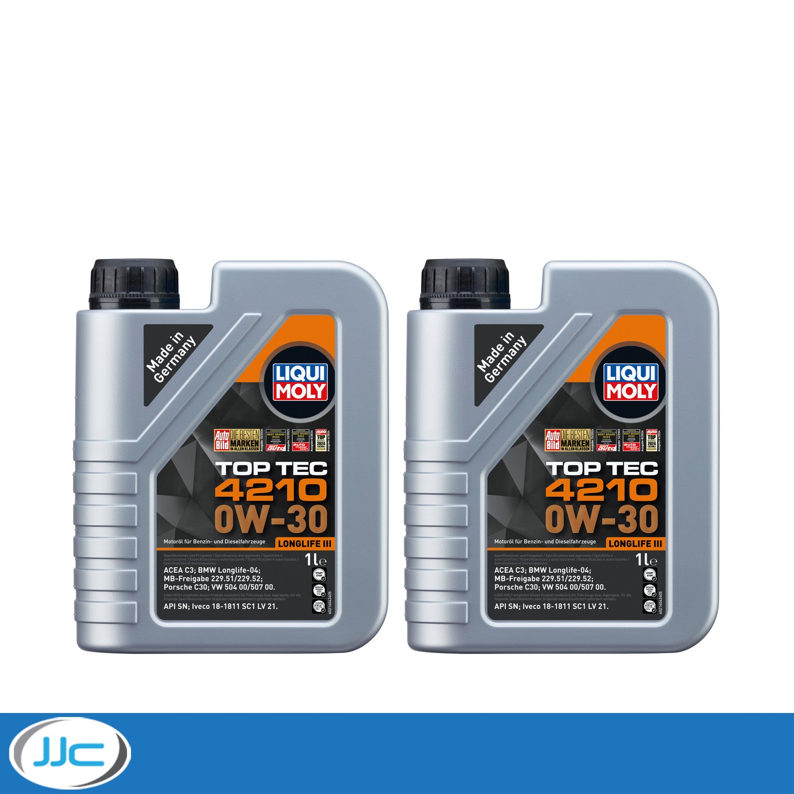 2 x 1 Litre - Liqui Moly Top Tec 4210 0W30 Synthetic Technology Engine Oil