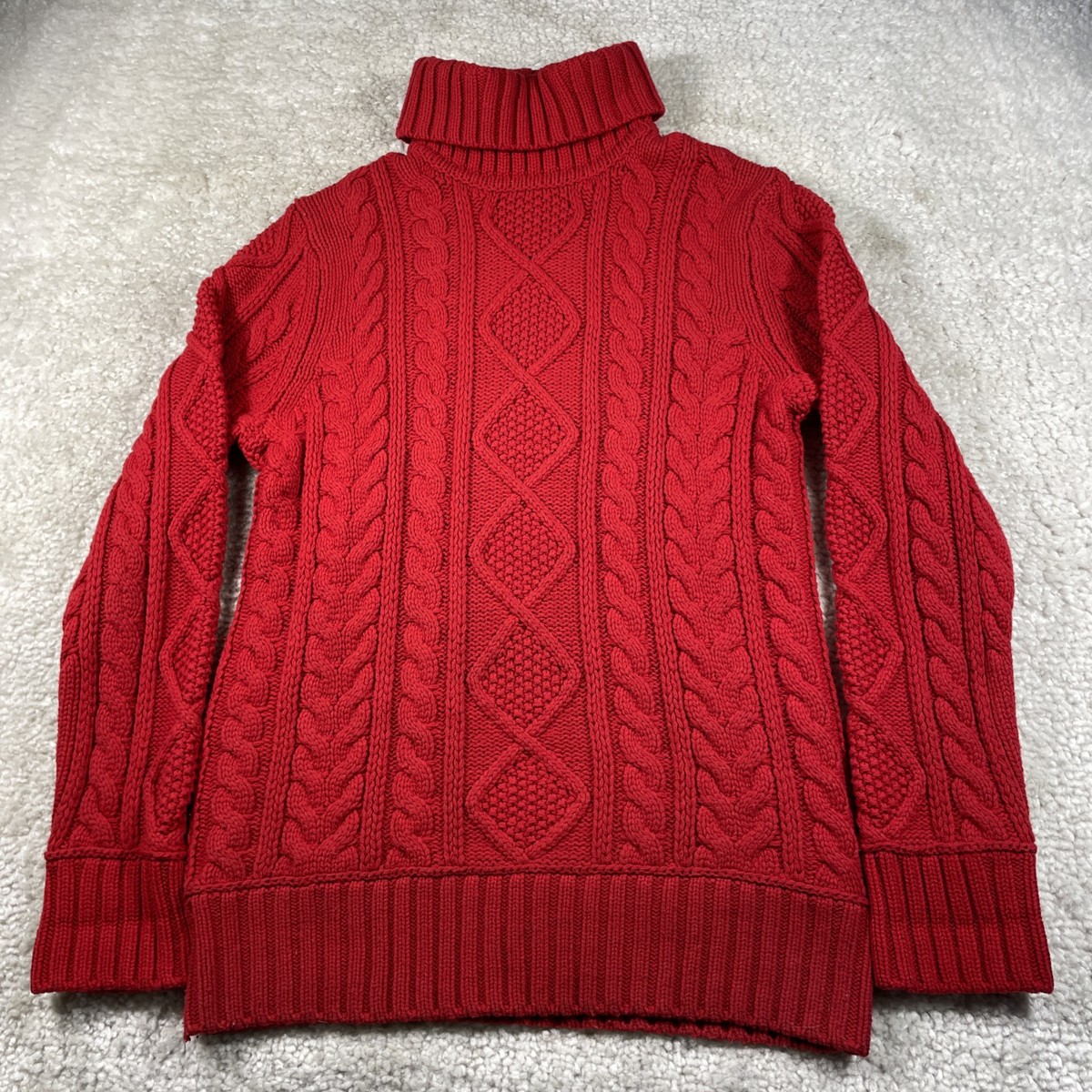 Cable Knit Mens Turtleneck Red Polo Ralph Lauren Cable-knit Roll